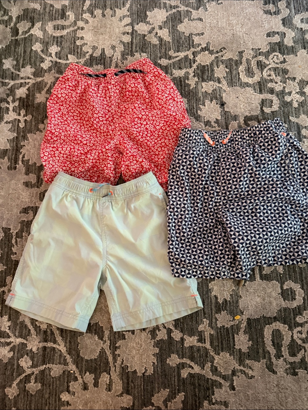3 crewcuts swim trunks - 2 size 8, 1 size 7